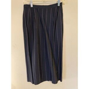 Vintage Sassco Navy Pink Pinstripe Pencil Skirt - Size 6